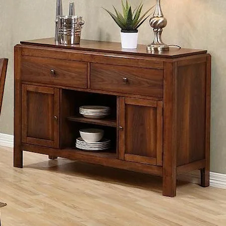 2-Drawer Sideboard with Side Cabinets